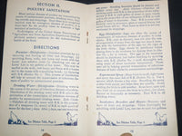 1920'S B-K BACILI-KIL DISINFECTANT SANITATION DIRECTIONS GUIDE - J 9168