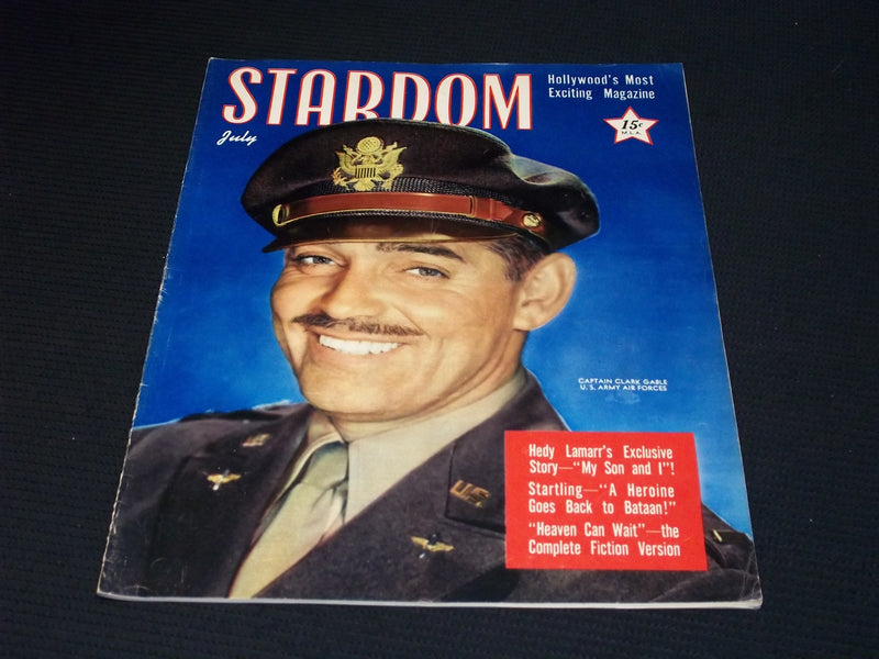 1943 JULY STARDOM MAGAZINE - CAPTAIN CLARK GABLE FRONT COVER - E 20166