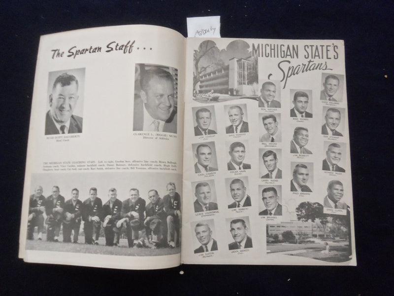 1960 OCT 22 FOOTBALL PROGRAM - INDIANA VS. MICHIGAN STATE-HERB ADDERLEY-SP 5454W