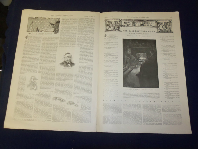 1899 JANUARY 21 THE SATURDAY EVENING POST MAGAZINE - NICE ILLUSTRATIONS - B 6691
