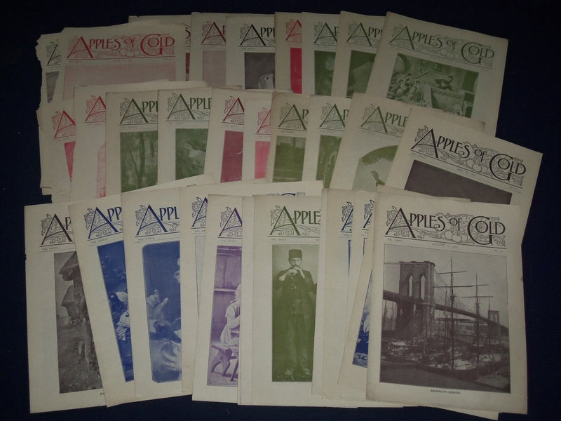 1905-1907 APPLES OF GOOD MAGAZINE BOUND VOL LOT OF 3 - ILLUSTRATIONS - KD 2105