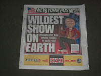 2017 FEBRUARY 17 NEW YORK POST NEWSPAPER - DONALD TRUMP - FAKE NEWS RANT