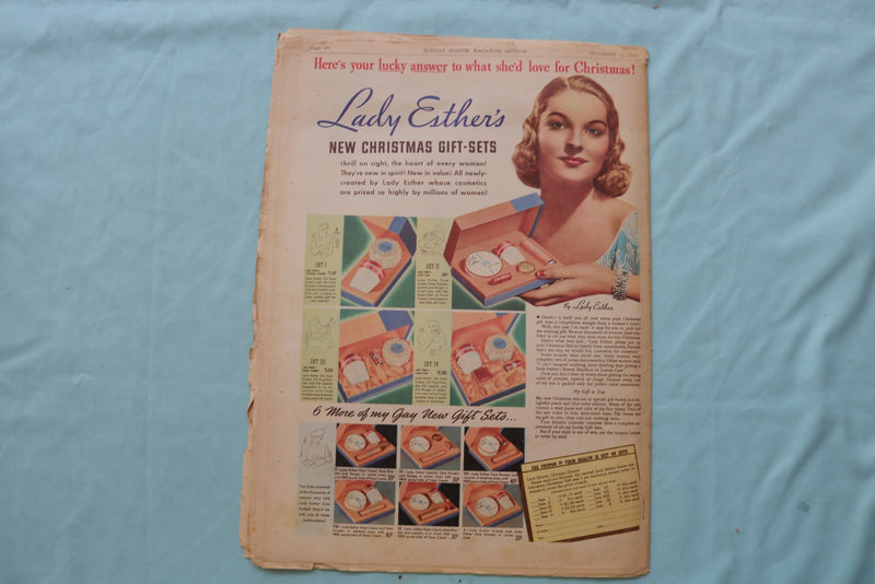 1937 DEC 12 SUNDAY MIRROR NEWSPAPER MAGAZINE SECTION - CAROLE LOMBARD - NP 9070