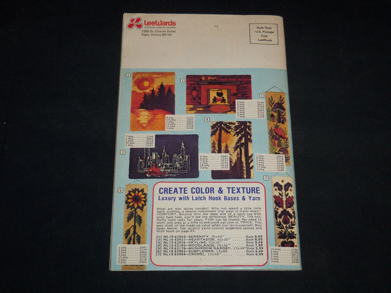 1976 LEE WARDS STITCHERY COLLECTION CATALOG - JACOBEAN TREE CLOCK - J 9150