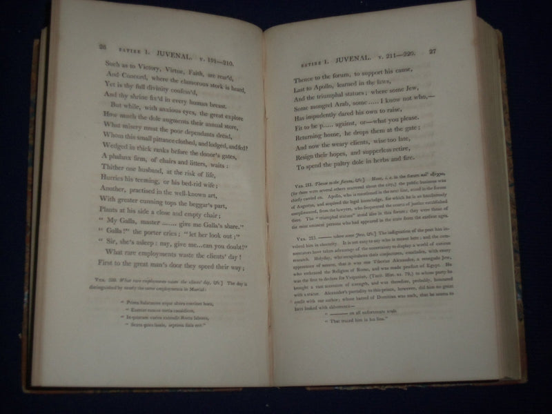 1803 SATIRES OF DECIMUS JUNIUS JUVENALIS VOL NO. 1 BY WILLIAM GIFFORD - KD 2223
