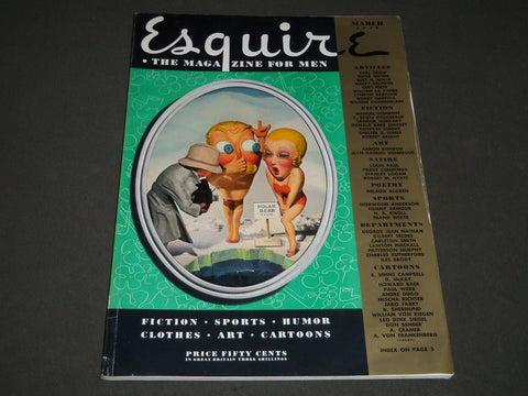 1940 MARCH ESQUIRE MAGAZINE - NICE ILLUSTRATIONS, COVER AND ADS - ST 5031
