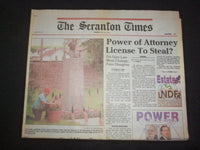 1996 MAY 28 THE SCRANTON TIMES NEWSPAPER - POA LICENSE TO STEAL? - NP 8356