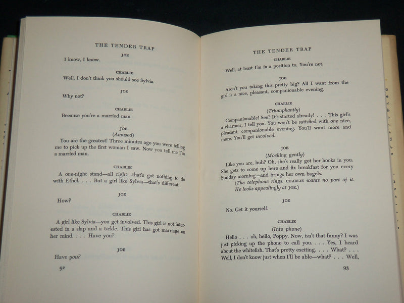 1955 THE TENDER TRAP A COMEDY HARDCOVER BOOK BY MAX SHULMAN & SMITH - KD 7269