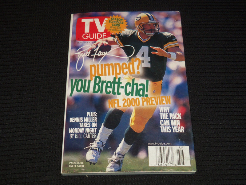 1996-2000 GREEN BAY PACKERS TV GUIDE LOT OF 7 - BRETT FAVRE - WR 104F