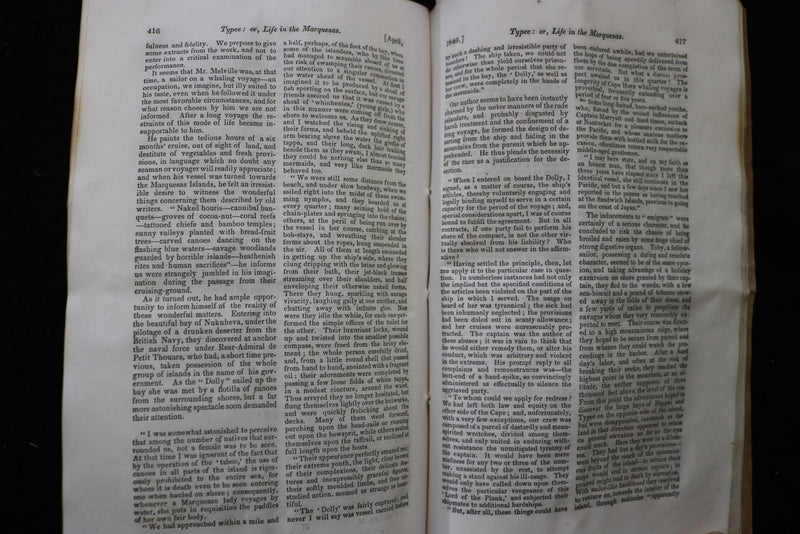1846 APRIL THE AMERICAN REVIEW - A WHIG JOURNAL - TYPEE - MELVILLE - K 2395