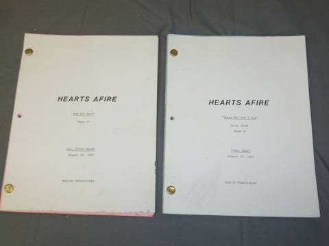 1992 HEARTS AFIRE TELEVISION SCRIPTS - LOT OF 2 - O 3105