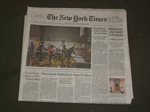 2018 SEPTEMBER 14 NEW YORK TIMES - TRUMP REJECTS HURRICANE'S PUERTO RICO DEATHS