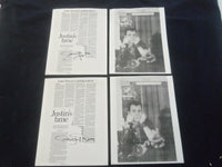 JUSTIN THEROUX 8x10 AUTOGRAPHED PHOTOGRAPH & NEWSPAPER ARTICLE- LOT OF 4