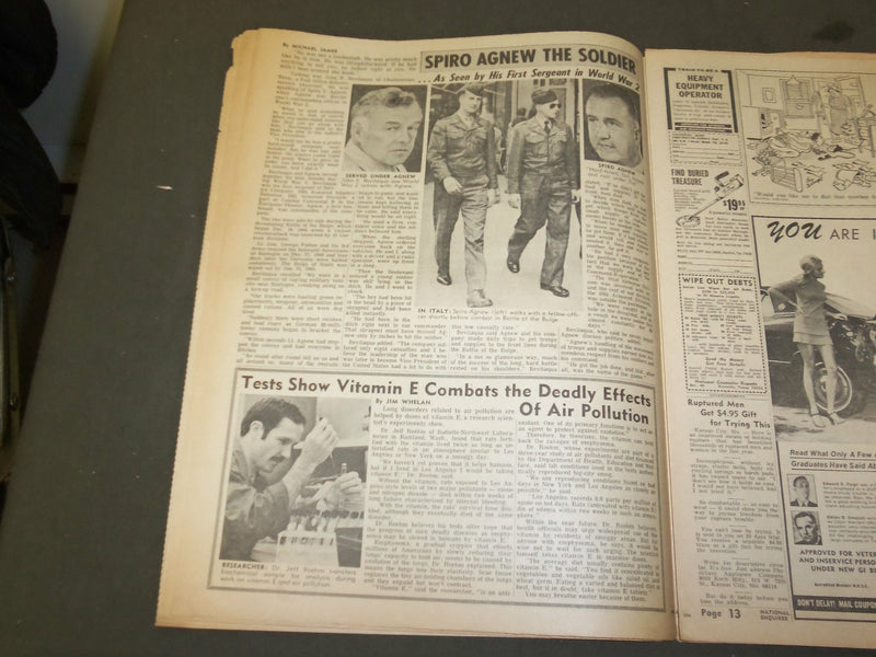 1970 AUGUST 2 NATIONAL ENQUIRER NEWSPAPER - JACKIE ONASSIS TALKS DIVORCE-NP 3362