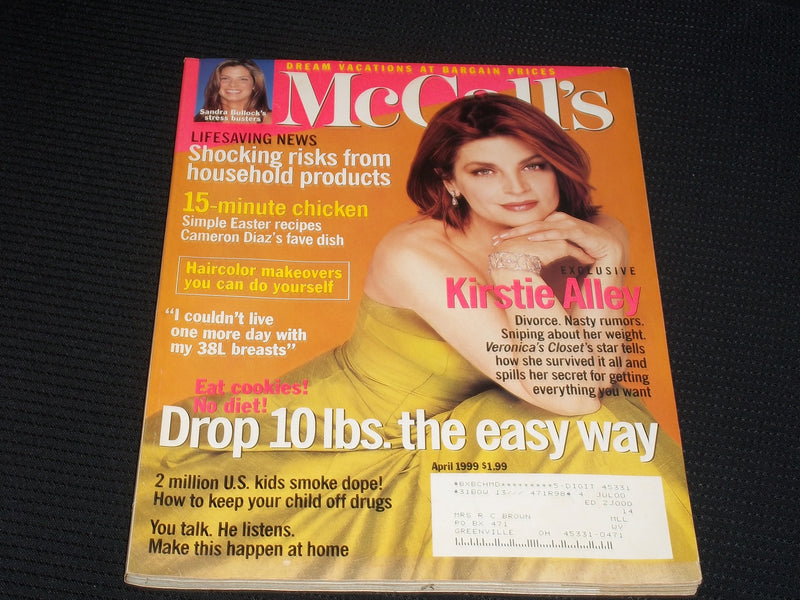 1999 APRIL MCCALL'S MAGAZINE - KIRSTIE ALLEY FRONT COVER - E 480