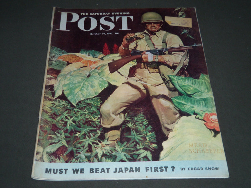 1942 OCTOBER 24 THE SATURDAY EVENING POST MAGAZINE - ILLUSTRATED COVER - SP 396