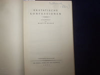 1921 EKSTATISCHE KONFESSIONEN HARDCOVER BOOK VON MARTIN BUBER - GERMAN - KD 9018