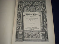 1877 SCHILLERS WERTE SET OF 2 VOLUMES - GERMAN - GREAT ILLUSTRATIONS - KD 2360