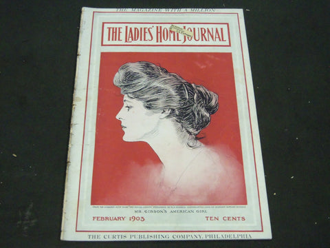 1903 FEB LADIES' HOME JOURNAL MAGAZINE - MAXFIELD PARRISH INTERIOR - ST 4468