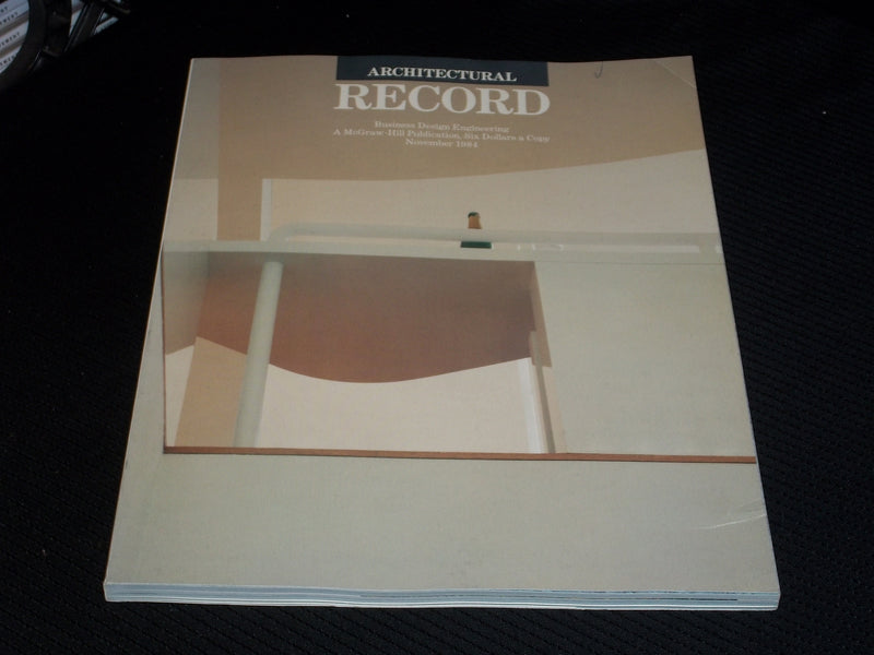 1984 NOVEMBER ARCHITECTURAL RECORD MAGAZINE - PERFORMING ARTS COVER - E 1011