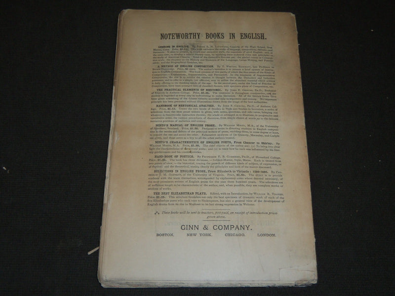 1892 MAY THE YALE REVIEW QUARTERLY JOURNAL VOLUME 1 NO. 1 - J 3009