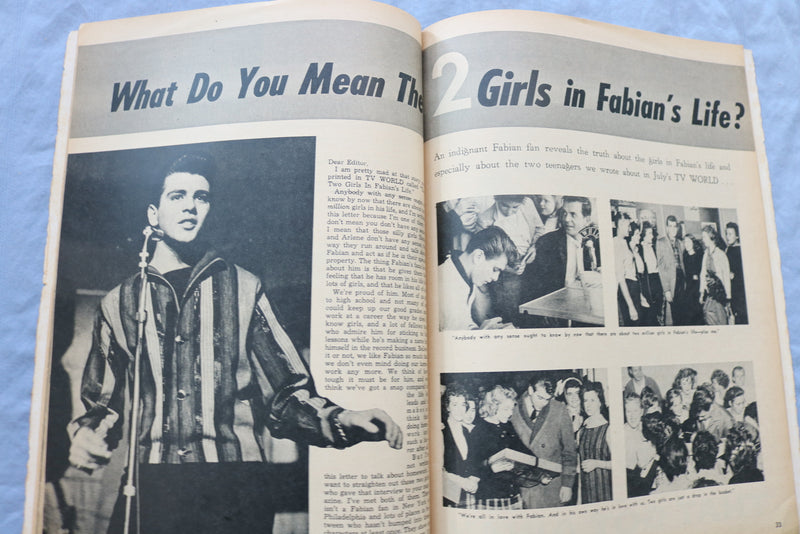 1959 OCTOBER TV WORLD MAGAZINE - EDD BYRNES COVER - ST 1003D