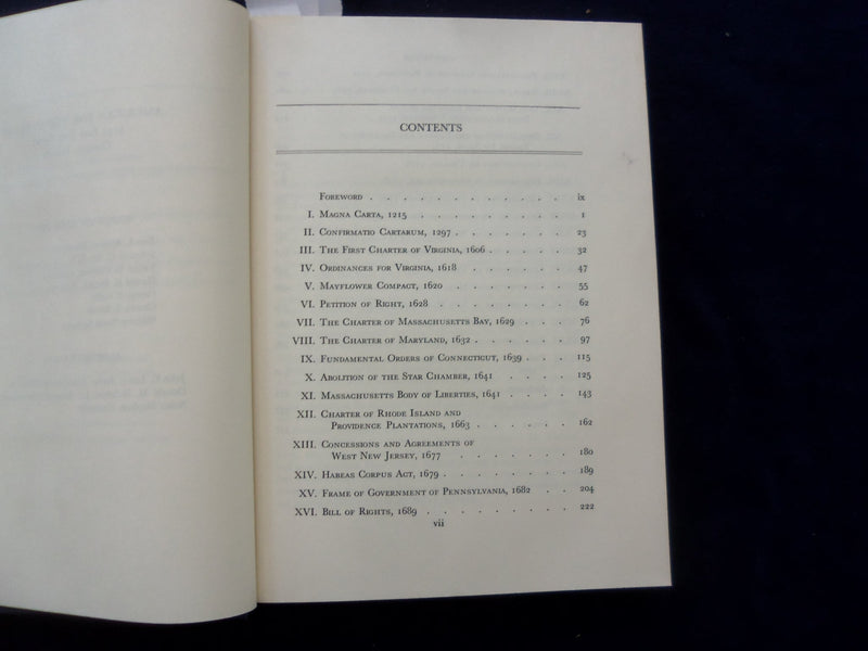 1959 SOURCES OF OUR LIBERTIES HARDCOVER BOOK BY R. PERRY & J. COOPER - KD 8606