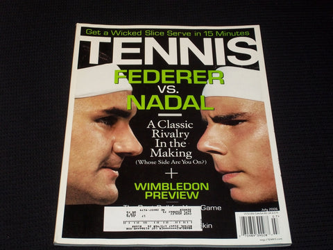 2006 JULY TENNIS MAGAZINE - FEDERER VS. NADAL FRONT COVER - E 2241