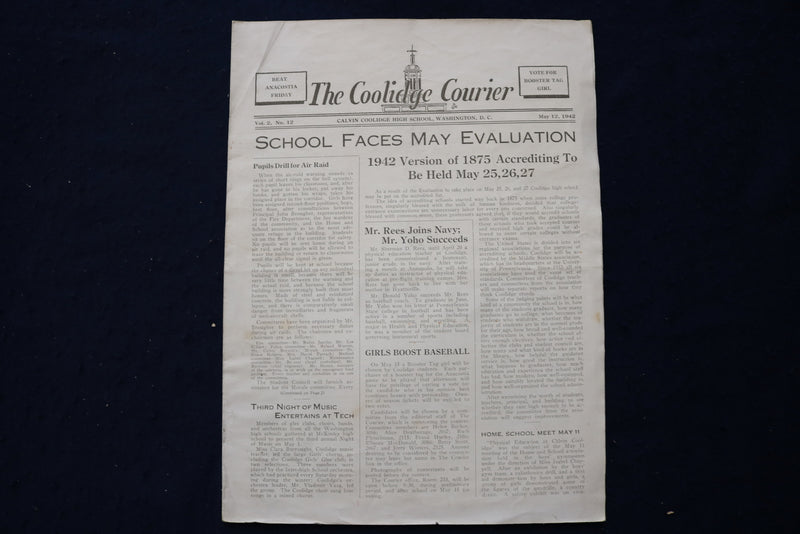 1942 MAY 12 THE COOLIDGE COURIER MAGAZINE - WASHINGTON, D.C. - K 1702