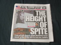 2019 MARCH 7 NEW YORK POST NEWSPAPER - HARRY MACKLOWE HANGS BANNER OF NEW WIFE