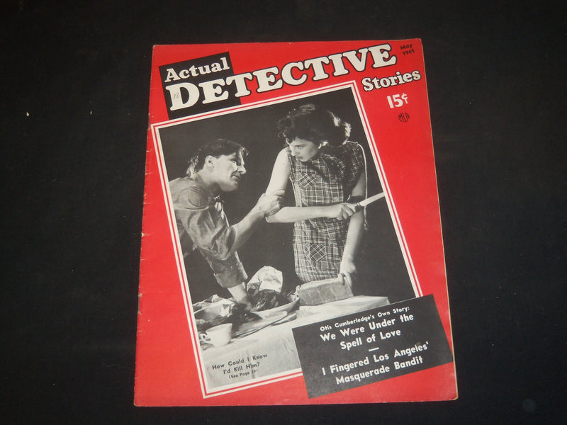 1941 MAY ACTUAL DETECTIVE MAGAZINE - NICE COVER, PHOTOS & ARTICLES - ST 5329