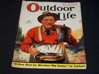 1934 MARCH OUTDOOR LIFE MAGAZINE - FISHING HUNTING CAMPING COVER - E 5671