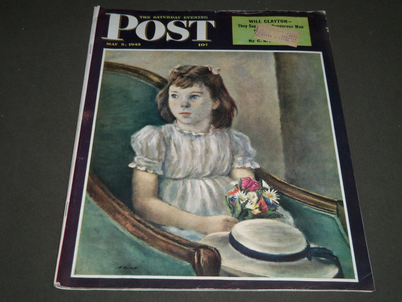 1945 MAY 5 THE SATURDAY EVENING POST MAGAZINE - ILLUSTRATED COVER - SP 352