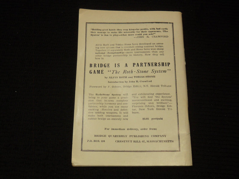 1959 BRIDGE QUARTERLY MAGAZINE - VOLUME 3 ISSUE NO. 1 - K 2634