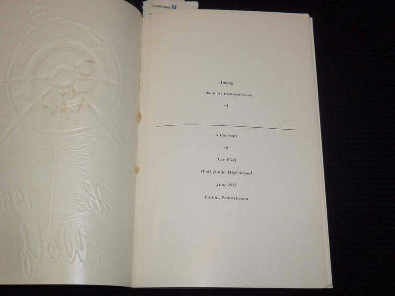 1957 JUNE THE WOLF JUNIOR HIGH SCHOOL YEARBOOK - EASTON, PENNSYLVANIA - K 2716
