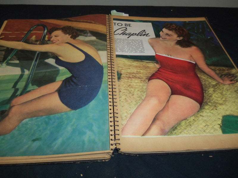 1930'S-1940'S HOLLYWOOD MOVIE STARS SCRAPBOOK - GABLE - COOPER - 33A
