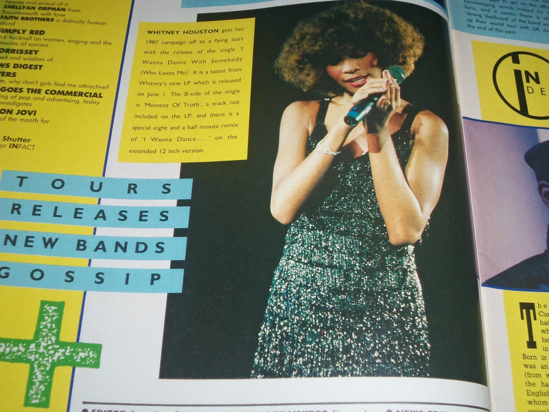 1987 MAY 23 RECORD MIRROR MAGAZINE - SIMPLY RED - WHITNEY HOUSTON - J 955