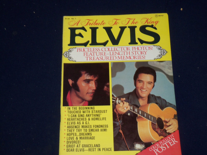 1977 A TRIBUTE TO THE KING MAGAZINE - ELVIS PRESLEY - PHOTOS - SP 9918
