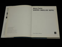 1971 SHERPA HIMALAYA NEPAL HARDCOVER BOOK BY MARIO FANTIN - ITALIAN - R 715L