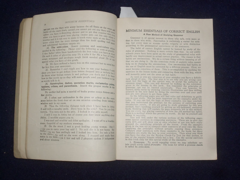 1929 BRIEF FUNDAMENTALS BY SHERWIN CODY SCHOOL OF ENGLISH - ROCHESTER, NY-J 9479