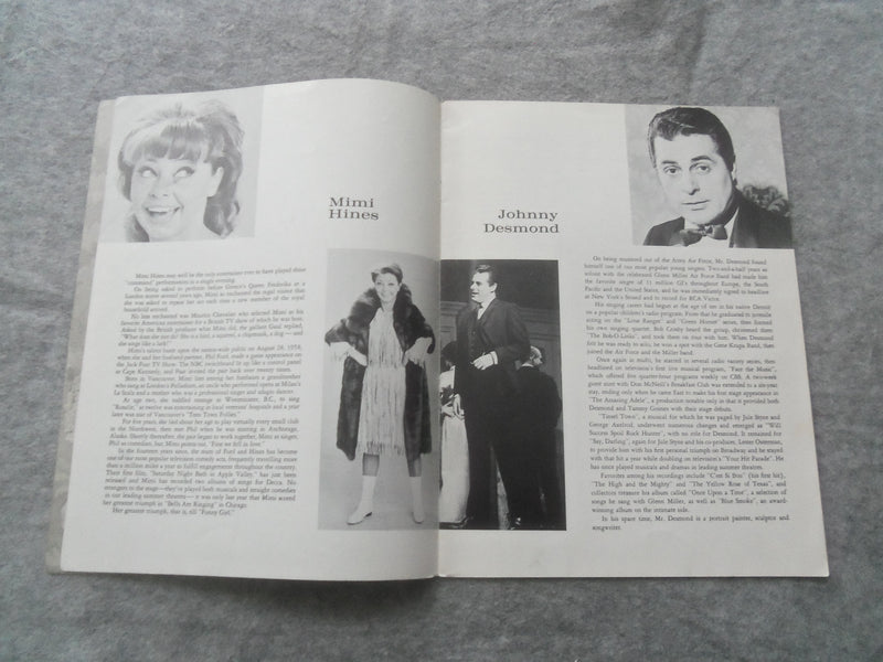 1966 FUNNY GIRL BROADWAY PROGRAM - MIMI HINES- JOHNNY DESMOND- PHIL FORD- J 7623