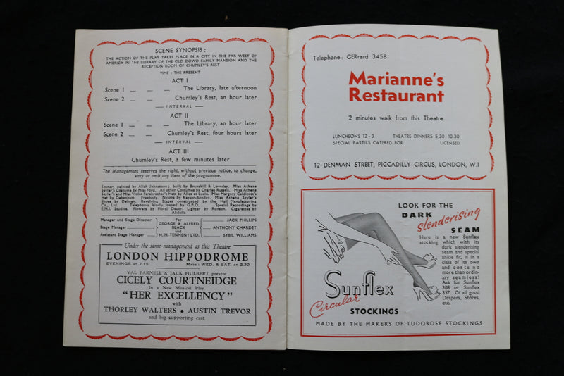1949 JOE E. BROWN IN HARVEY - PRINCE OF WALES THEATRE - PROGRAM - K 1841