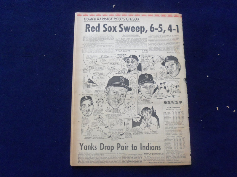1958 JUNE 9 BOSTON RECORD AMERICAN NEWSPAPER-OLD COLONY OFFER BY HUB MAN-NP 6276