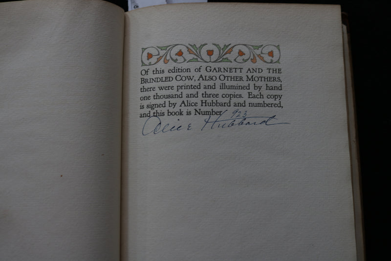 1913 GARNETT AND THE BRINDLED COW ALSO OTHER MOTHERS BY ALICE HUBBARD - K 2246