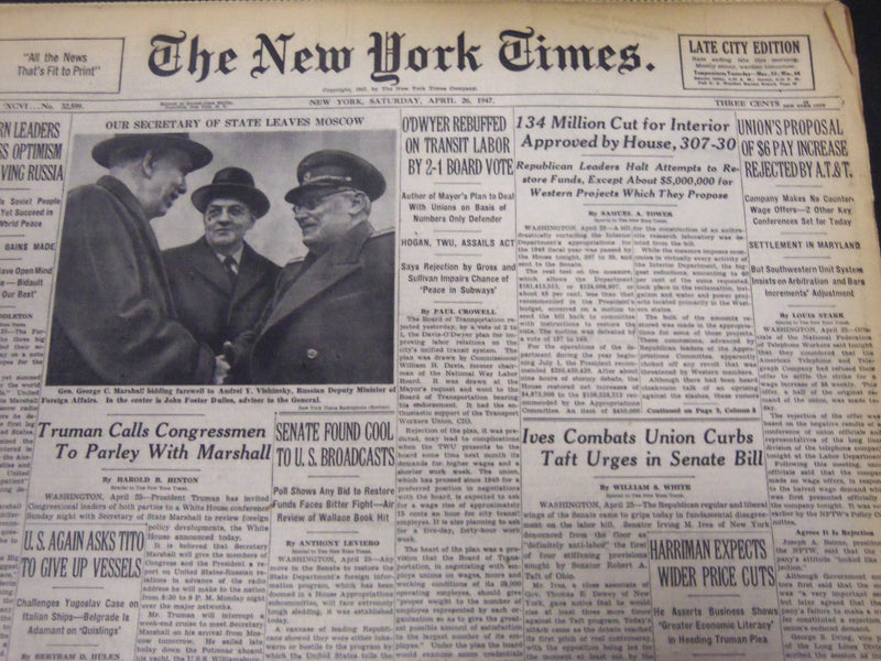 1947 APRIL 26 NEW YORK TIMES - FIVE BRITONS SLAIN NEAR TEL AVIV - NT 5168