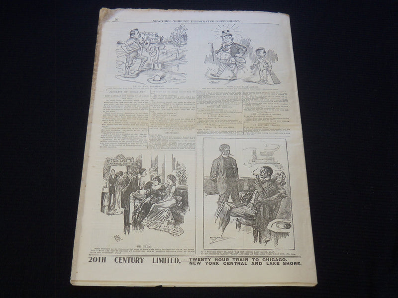1902 JULY 6 NEW YORK TRIBUNE ILLUSTRATED SUPPLEMENT AMERICAN IN ENGLAND- NP 9009
