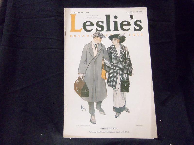 1914 JANUARY 29 LESLIE'S WEEKLY MAGAZINE - GOIING SOUTH - ST 1263