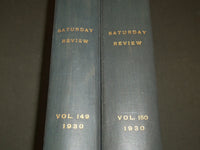 1930 SATURDAY REVIEW 2 BOUND VOLUMES - COMPLETE YR- PUBLISHED IN LONDON - R 1110