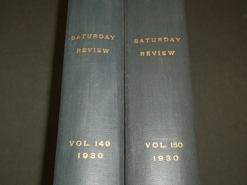 1930 SATURDAY REVIEW 2 BOUND VOLUMES - COMPLETE YR- PUBLISHED IN LONDON - R 1110