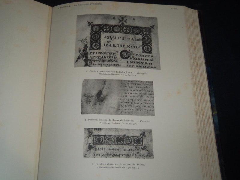 1926 LA MINIATURE BYZANTINE VOLUME BY JEAN EBERSOLT - GREAT PLATES - Z 43
